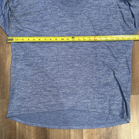 Gap Oversized Crewneck Sweater High Low Tunic Long Sleeve Pullover Blue Sz  L - Picture 5 of 8